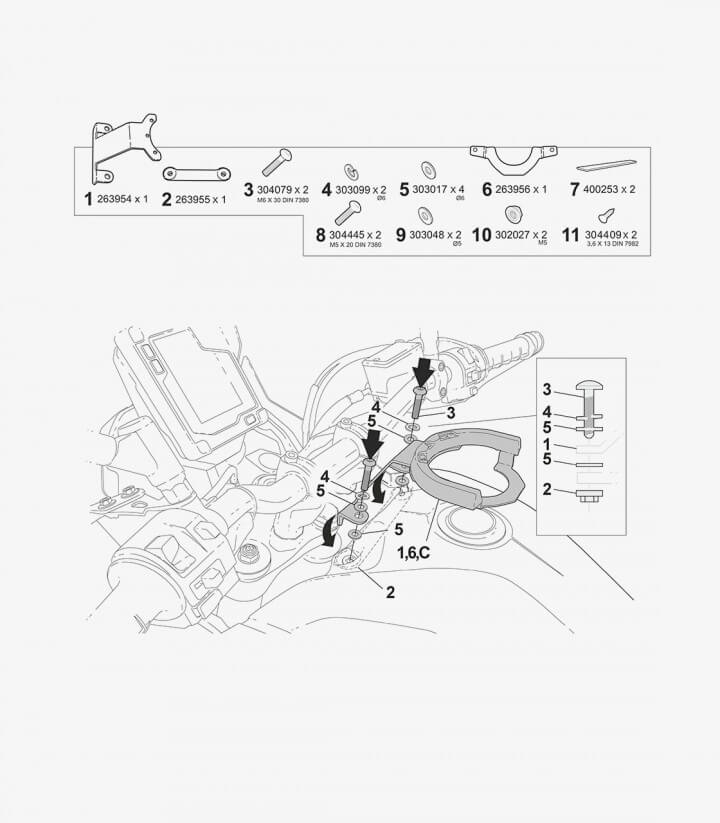 SHAD Click System Tankrucksack-Befestigungskit Y014CS für Yamaha Tenere 700 (19-24)