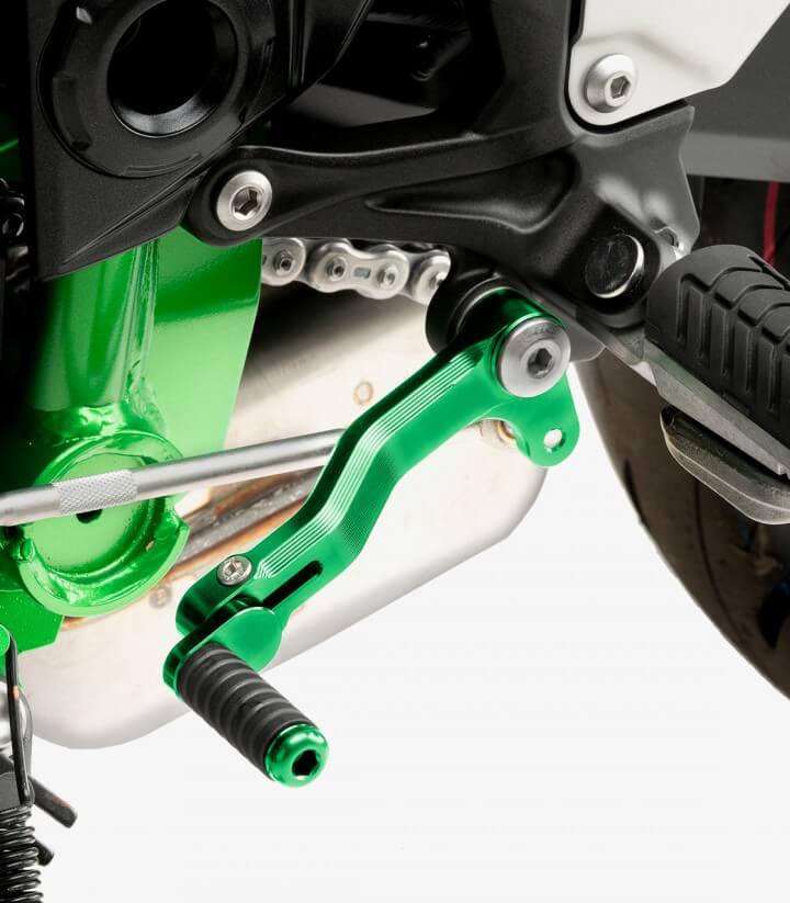 Palanca Cambio Puig 22125V para Kawasaki Z900 (23-25) / Z900SE (25) color Verde