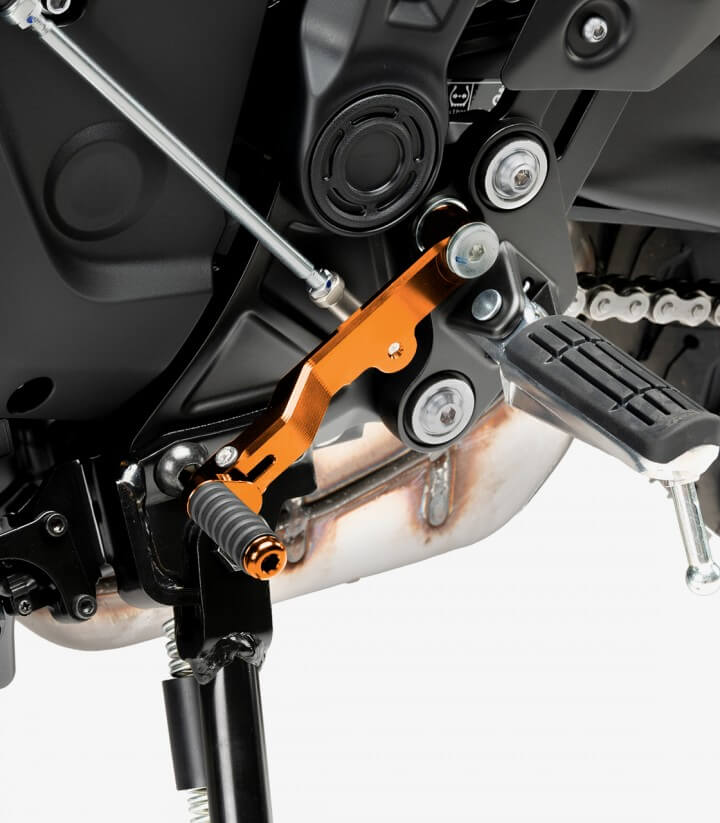 Hebel Schaltung Puig 21779T für several Yamaha models in der Farbe Orange