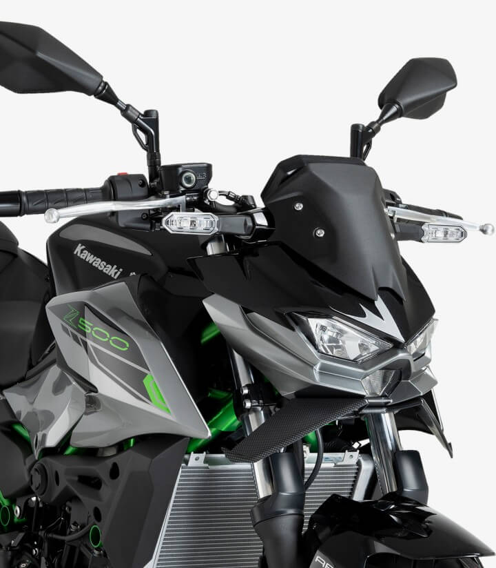 Alerones frontales Naked 22190C para Kawasaki Z500 (24-25) color Símil carbono de Puig