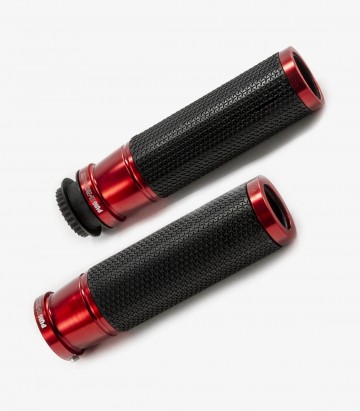 Red Ascent motorcycle grips by Puig