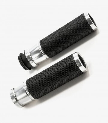 Silver Ascent motorcycle grips by Puig