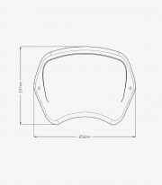 ABS Front Plate Puig 3591C Universal with headlight bracket mounting