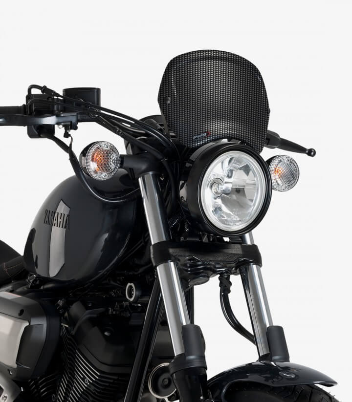 Frontplatte aus ABS Puig 3812C Yamaha XV950 (14-20) Carbon-Optik
