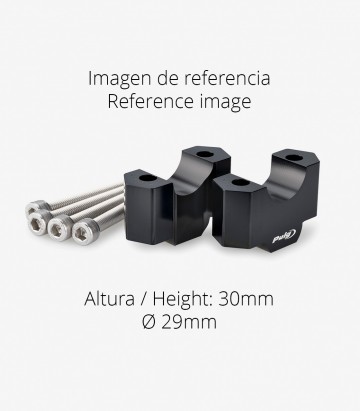 Puig Lenkerböcke 3741N mit 30 mm Höhe und 29 mm Durchmesser in Schwarz