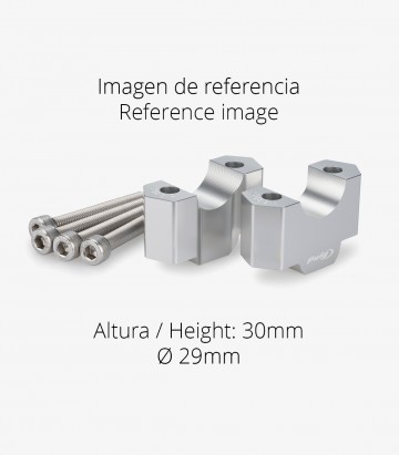 Puig Risers 3741P with 30mm height and 29mm diameter in Silver