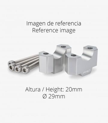 Puig Risers 3740P with 20mm height and 29mm diameter in Black