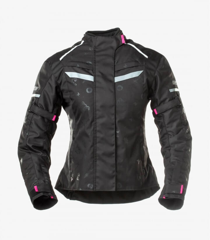 Nevada black & pink for women Winter motorcycle Jacket by Rainers NEVADAN