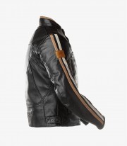 Jaguar black, white & brown for men Winter motorcycle Jacket by Rainers Jaguar