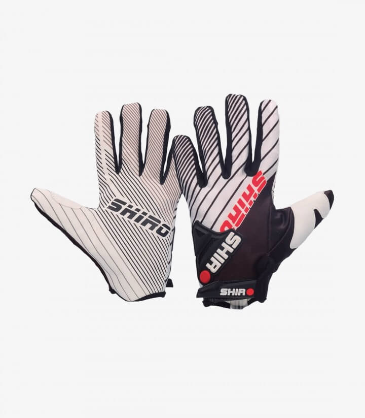 Shiro MX-11 White/Black Motocross & Enduro Gloves