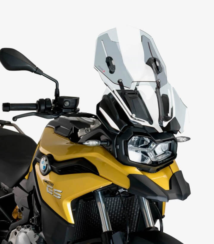 BMW F750GS 2018-2019 Puig Touring-Racing Transparent Windshield 3178W