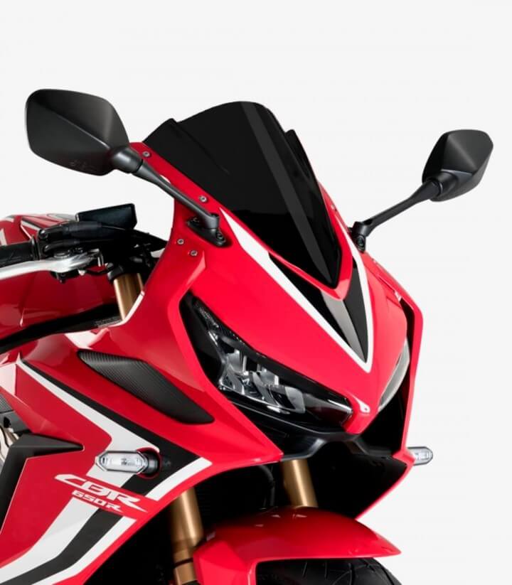 Windschild Puig Z-Racing Honda CBR650R (19-26) Schwarz 3568N
