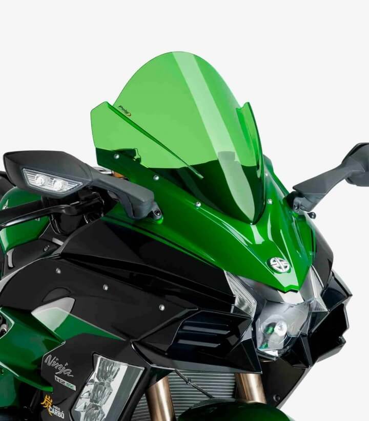 Windschild Puig Z-Racing Kawasaki Ninja H2 SX (18-22) Grün 9704V