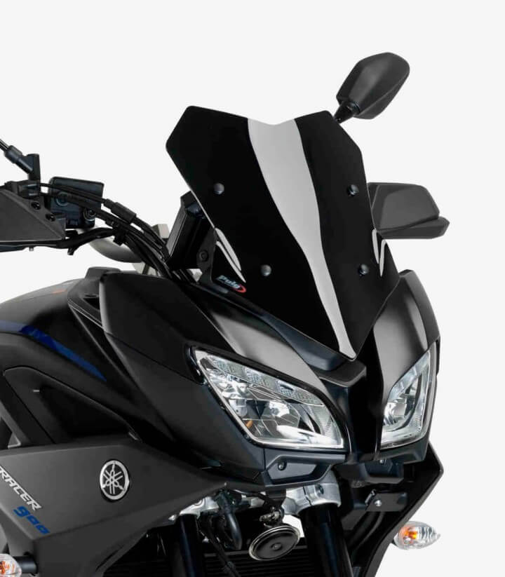 Yamaha MT-09 Tracer 2018-2019 Puig Racing Black Windshield 9724N