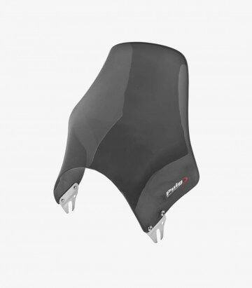 Cúpula Corta Puig modelo Naked para Yamaha YBR125 y Honda CG 125 color Ahumado Oscuro