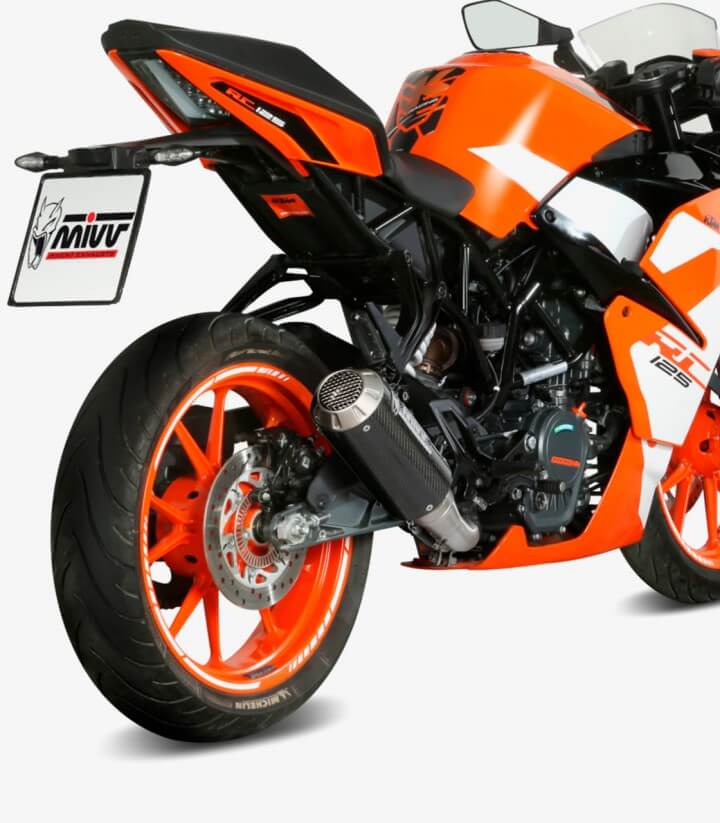 MIVV MK3 Auspuff Carbon für KTM 125/390 Duke (17-20), RC 125/390 (17-21) KT.019.SM3C