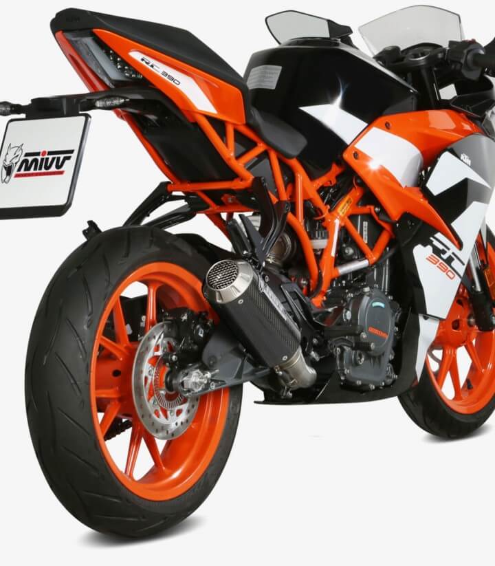 MIVV MK3 Exhaust Carbon for KTM Duke / RC 125/390 (17–21) KT.019.SM3C