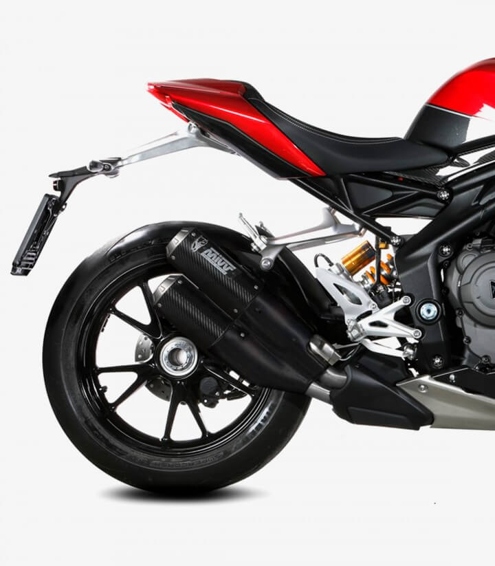 MIVV MK3 Exhaust Carbon for Triumph Speed Triple 1200 RS/RR / Street Triple (21–25) T.025.LM3C