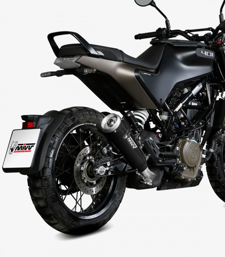MIVV Ghibli Exhaust Black for Husqvarna Svartpilen / Vitpilen 401 (21-25) HU.004.LGB