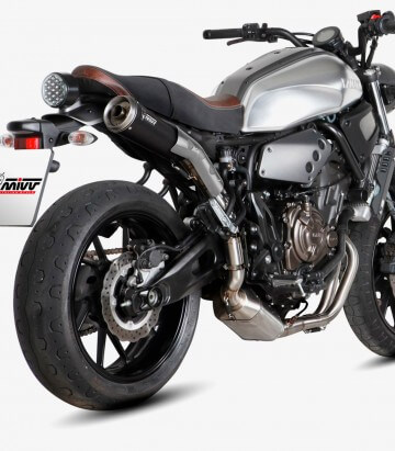 MIVV Ghibli Auspuff Schwarz für Yamaha XSR 700 (16-20) Y.052.LGB