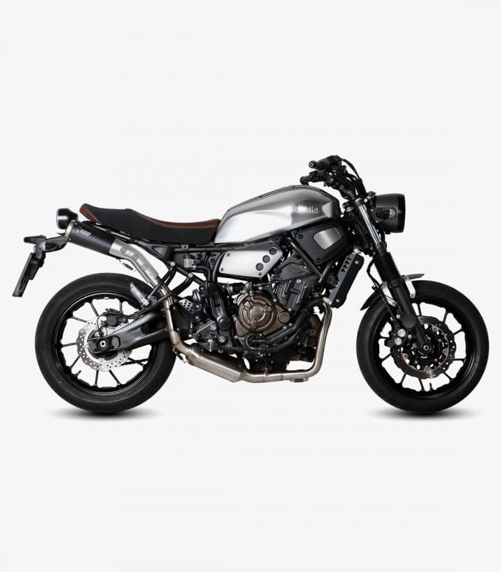 MIVV Ghibli Auspuff Schwarz für Yamaha XSR 700 (16-20) Y.052.LGB