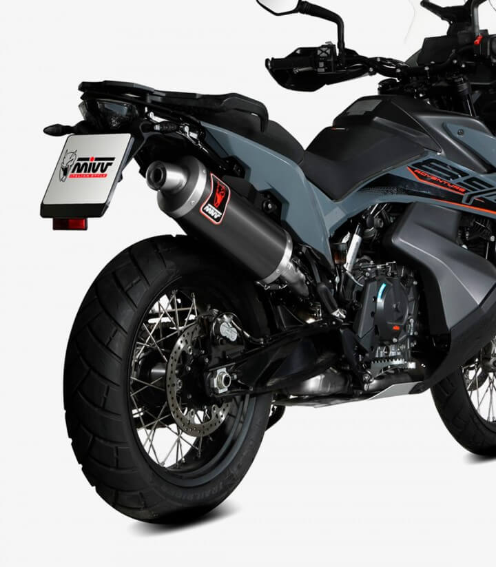 MIVV Dakar Auspuff Schwarz für KTM 790 Adventure (19-23)/R (19-26), 890 Adventure R (20-26), 890 SMT (23) KT.021.LEKB
