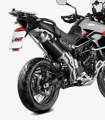 MIVV Dakar Auspuff Schwarz für Triumph Tiger 900 (24-25), Tiger 900 GT Pro (24-26) T.028.LEKB