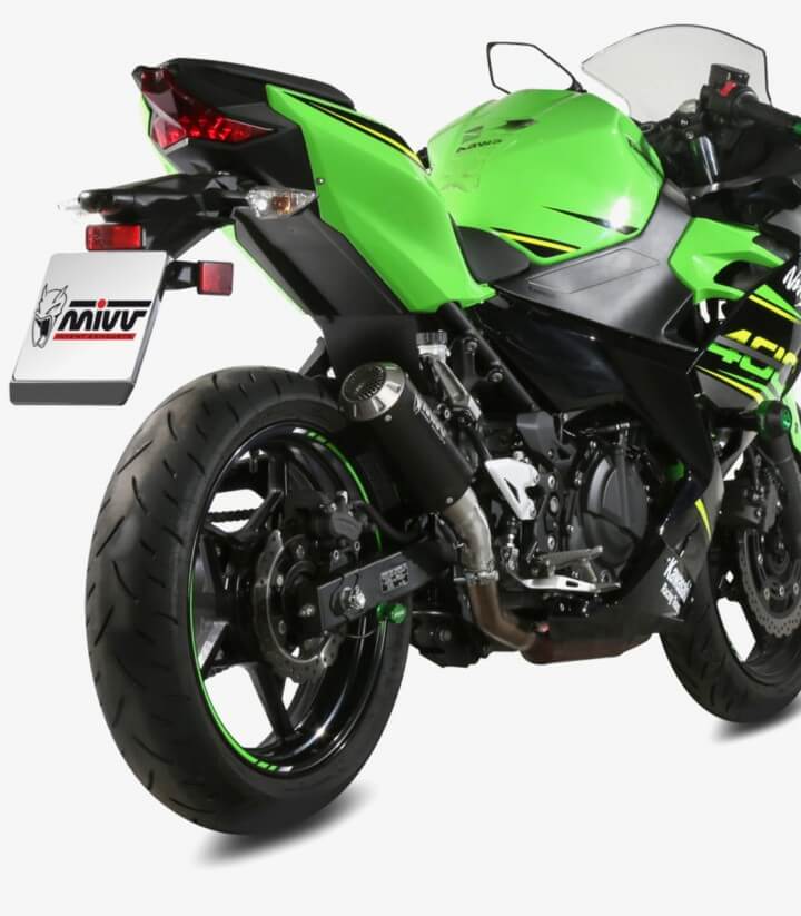 MIVV MK3 Auspuff Schwarz für Kawasaki Ninja 400 (18-23), Z 400 (19-23) K.047.SM3B
