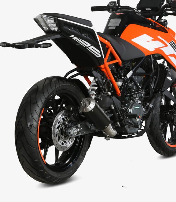 MIVV MK3 Auspuff Schwarz für KTM 125/390 Duke (17-20), RC 125/390 (17-21) KT.019.SM3B