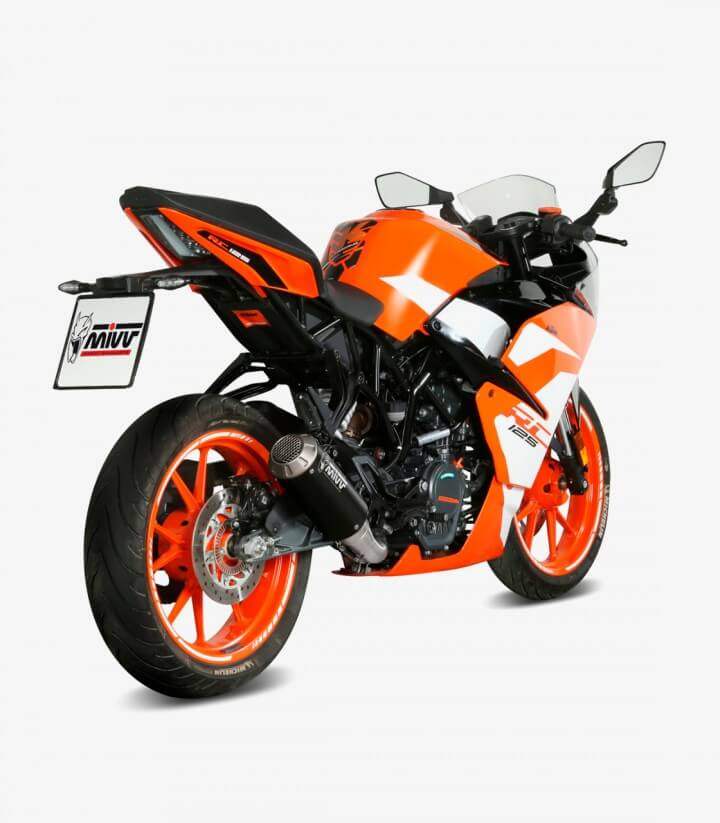MIVV MK3 Auspuff Schwarz für KTM 125/390 Duke (17-20), RC 125/390 (17-21) KT.019.SM3B