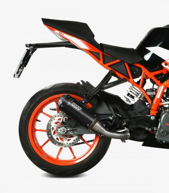 MIVV MK3 Auspuff Schwarz für KTM 125/390 Duke (17-20), RC 125/390 (17-21) KT.019.SM3B