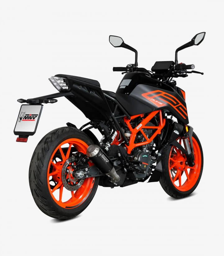 MIVV MK3 Auspuff Schwarz für KTM 125 Duke (21-23), 390 Duke (21-25) KT.025.SM3B
