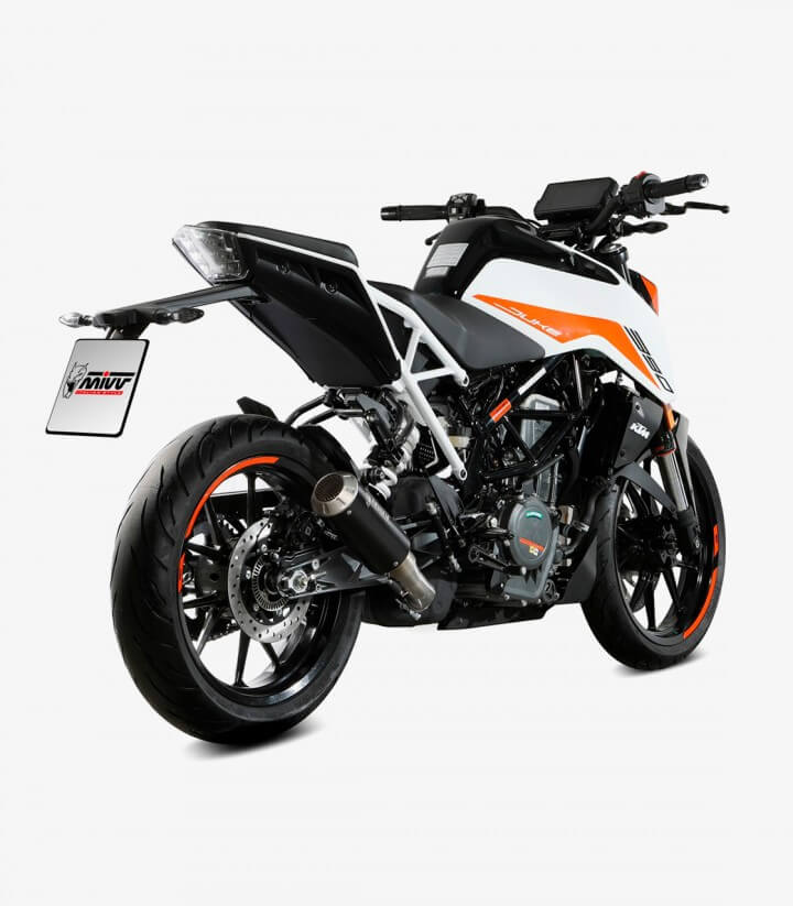 MIVV MK3 Auspuff Schwarz für KTM 125 Duke (21-23), 390 Duke (21-25) KT.025.SM3B