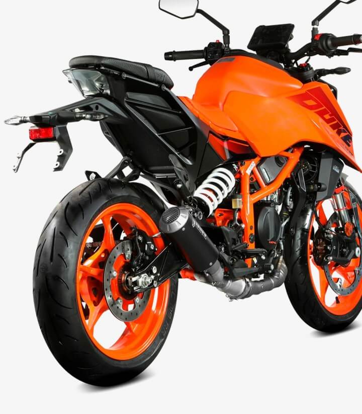 MIVV MK3 Auspuff Schwarz für KTM 125 Duke (24-26), 390 Duke (24-26) KT.031.SM3B