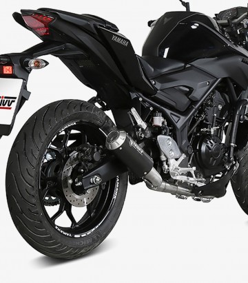 MIVV MK3 Auspuff Schwarz für Yamaha MT-03 (16-24), YZF-R25/R3 (15-24) X.YA.0008.SM3B
