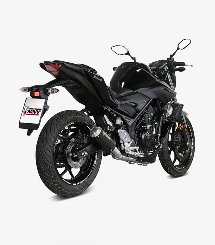 MIVV MK3 Auspuff Schwarz für Yamaha MT-03 (16-24), YZF-R25/R3 (15-24) X.YA.0008.SM3B