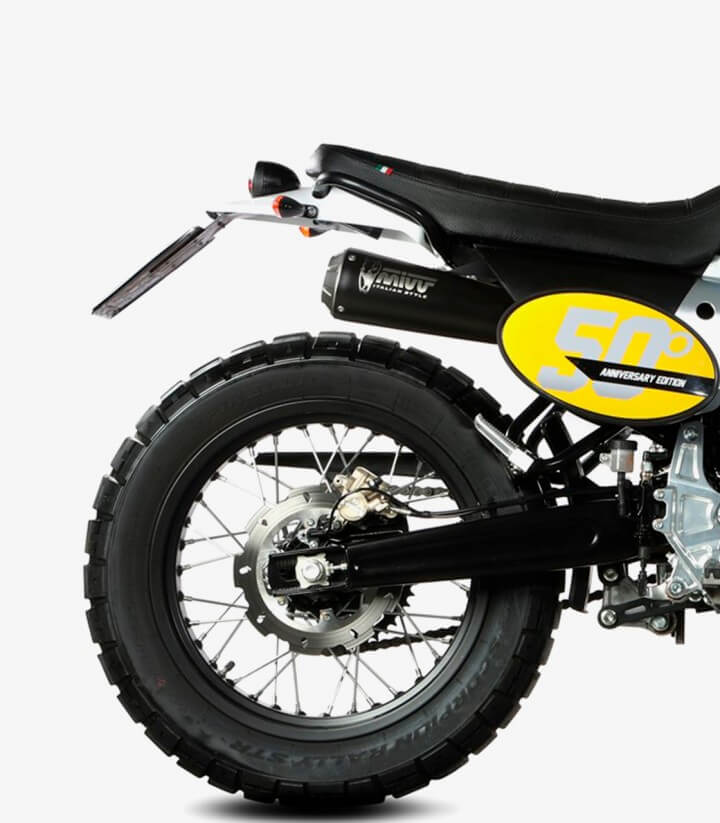 Auspuff MIVV X-M1 Schwarz für Fantic Caballero 500 Rally / Scrambler 500 (21-24) FM.001.SC4B