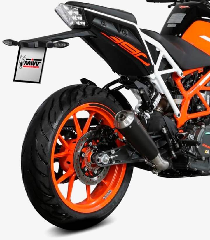 Auspuff MIVV X-M1 Schwarz für KTM 125/390 Duke (17-20), RC 125/390 (17-21) KT.019.LC4B