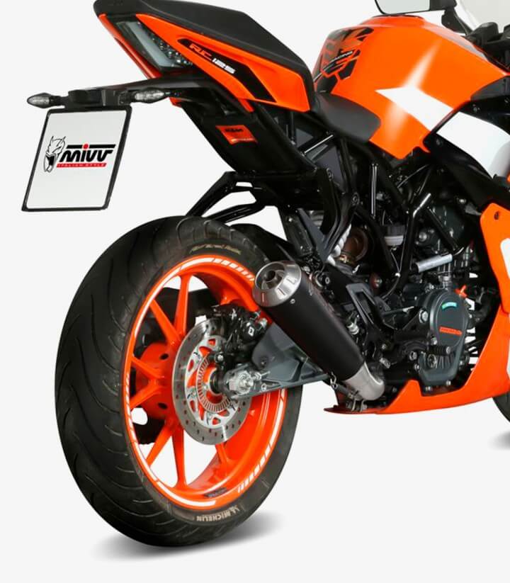 Auspuff MIVV X-M1 Schwarz für KTM 125/390 Duke (17-20), RC 125/390 (17-21) KT.019.LC4B