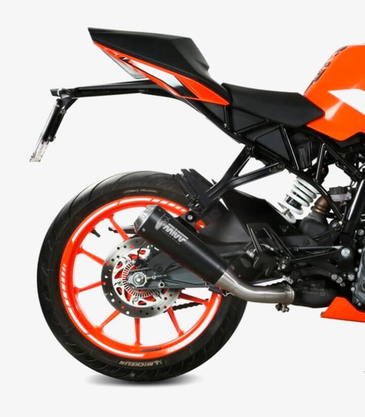 Auspuff MIVV X-M1 Schwarz für KTM 125/390 Duke (17-20), RC 125/390 (17-21) KT.019.LC4B