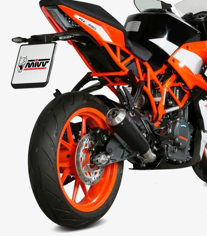 Auspuff MIVV X-M1 Schwarz für KTM 125/390 Duke (17-20), RC 125/390 (17-21) KT.019.LC4B