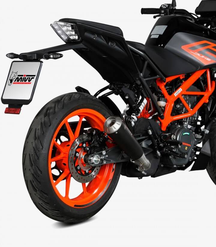 Auspuff MIVV X-M1 Schwarz für KTM 125 Duke (21-23), 390 Duke (21-25) KT.025.LC4B
