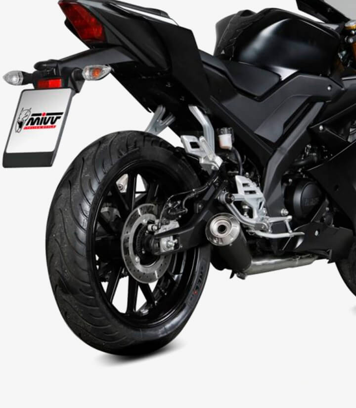 Auspuff MIVV X-M1 Schwarz für Yamaha MT-125 (20-24), YZF-R 125 (19-24) Y.067.LC4B