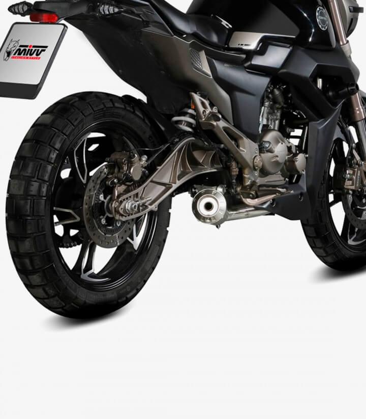 Auspuff MIVV X-M1 Schwarz für Zontes ZT 125 GK / ZT125-G1 Scrambler / ZT125-U (21-24) Z.002.SC4B
