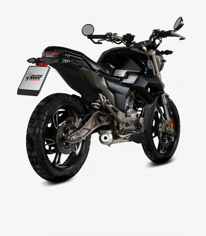 Auspuff MIVV X-M1 Schwarz für Zontes ZT 125 GK / ZT125-G1 Scrambler / ZT125-U (21-24) Z.002.SC4B