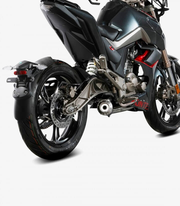 Auspuff MIVV X-M1 Schwarz für Zontes ZT 125 GK / ZT125-G1 Scrambler / ZT125-U (21-24) Z.002.SC4B