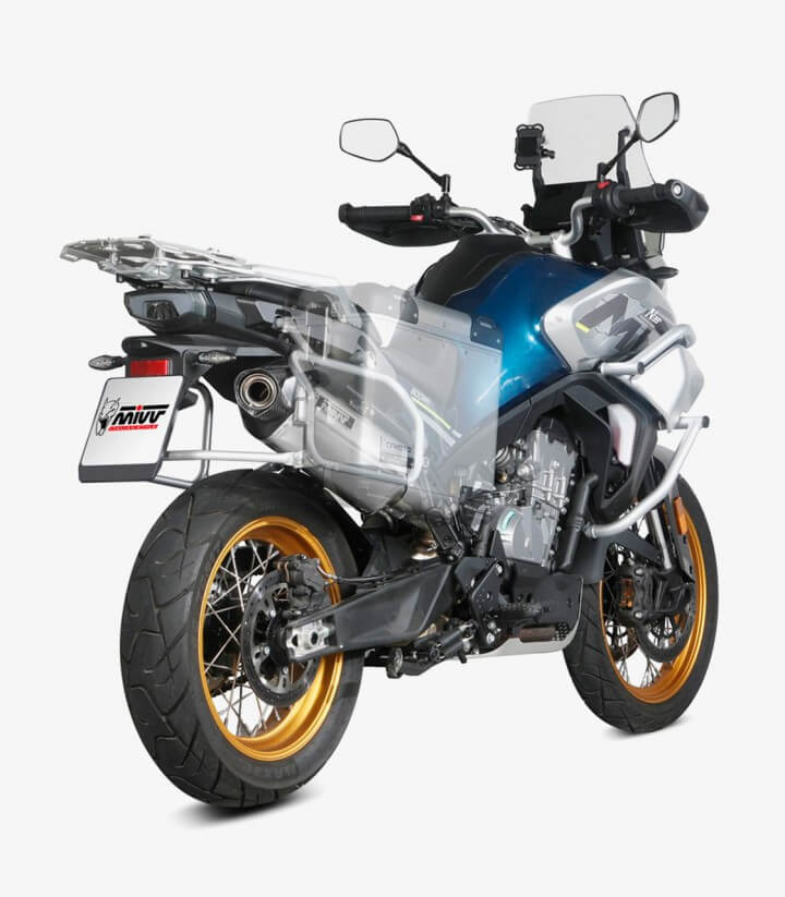 MIVV Speed Edge Auspuff Stahl für CFMOTO 800MT Explore (22-26), Sport/Touring (22-25) CF.001.LRX