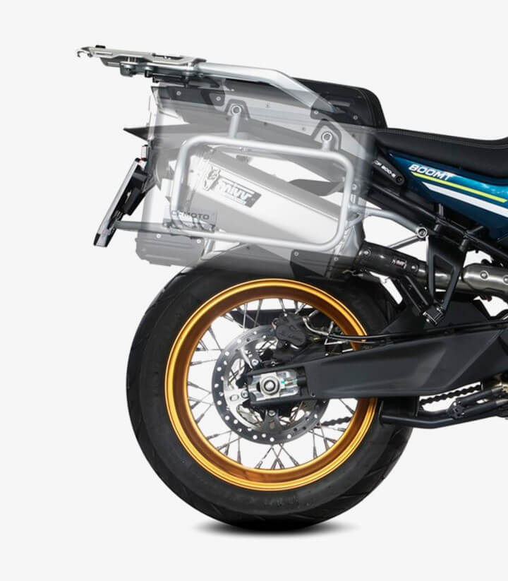 MIVV Speed Edge Auspuff Stahl für CFMOTO 800MT Explore (22-26), Sport/Touring (22-25) CF.001.LRX