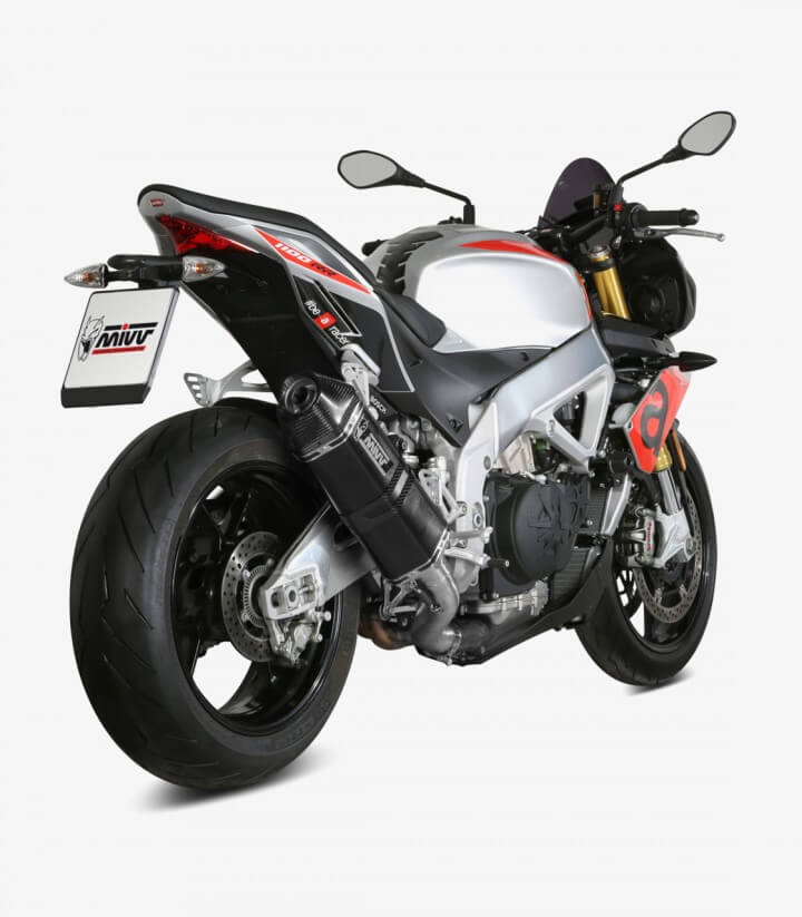 MIVV Speed Edge Auspuff Schwarz für Aprilia Tuono V4 1100 Factory (18-20) A.012.LRB