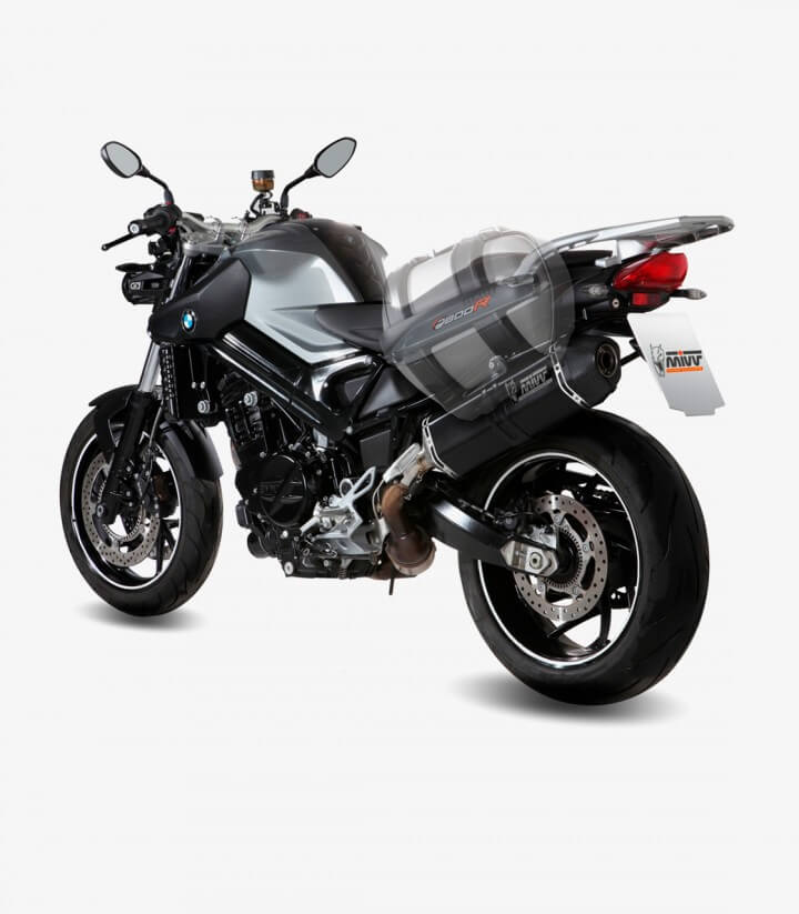 MIVV Speed Edge Auspuff Schwarz für BMW F 800 GT/R (09-20) B.008.LRB